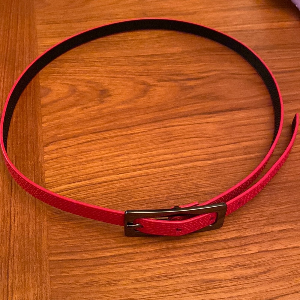 Red Skinny Belt